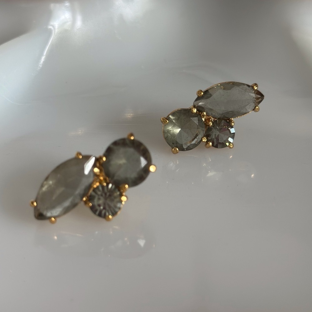 Kate Spade Gold and Gray Earrings - Picture 3 of 4